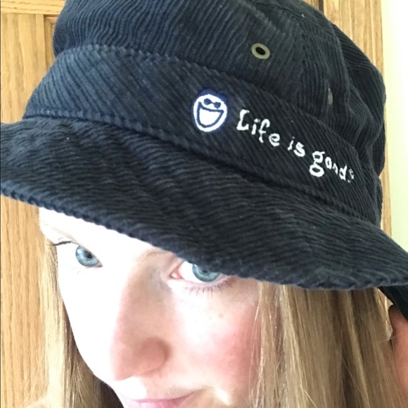 Life is Good Corduroy Navy  Bucket Hat - Picture 2 of 6